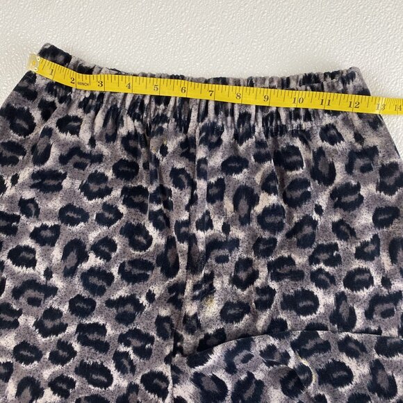 Vintage 90's Dana Buchman Womens Leopard Print Elastic Waist Soft Velour Pants M - Picture 8 of 11